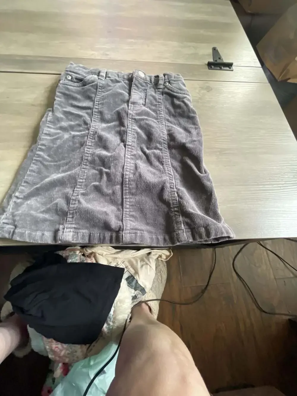The Children's Place Corduroy Skirt Size 4 Gray Stretch Mini